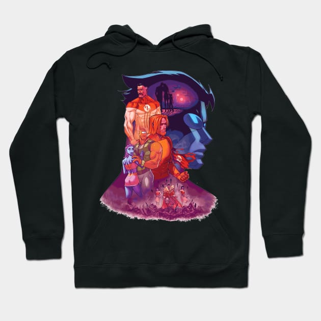 invincible stckr Hoodie by super villain